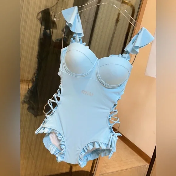 Miu Miu | Swim | Miu Miu Light Blue Womens Onepiece Swimsuit